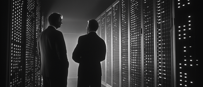 William Hewlett et David Packard in a datacentre